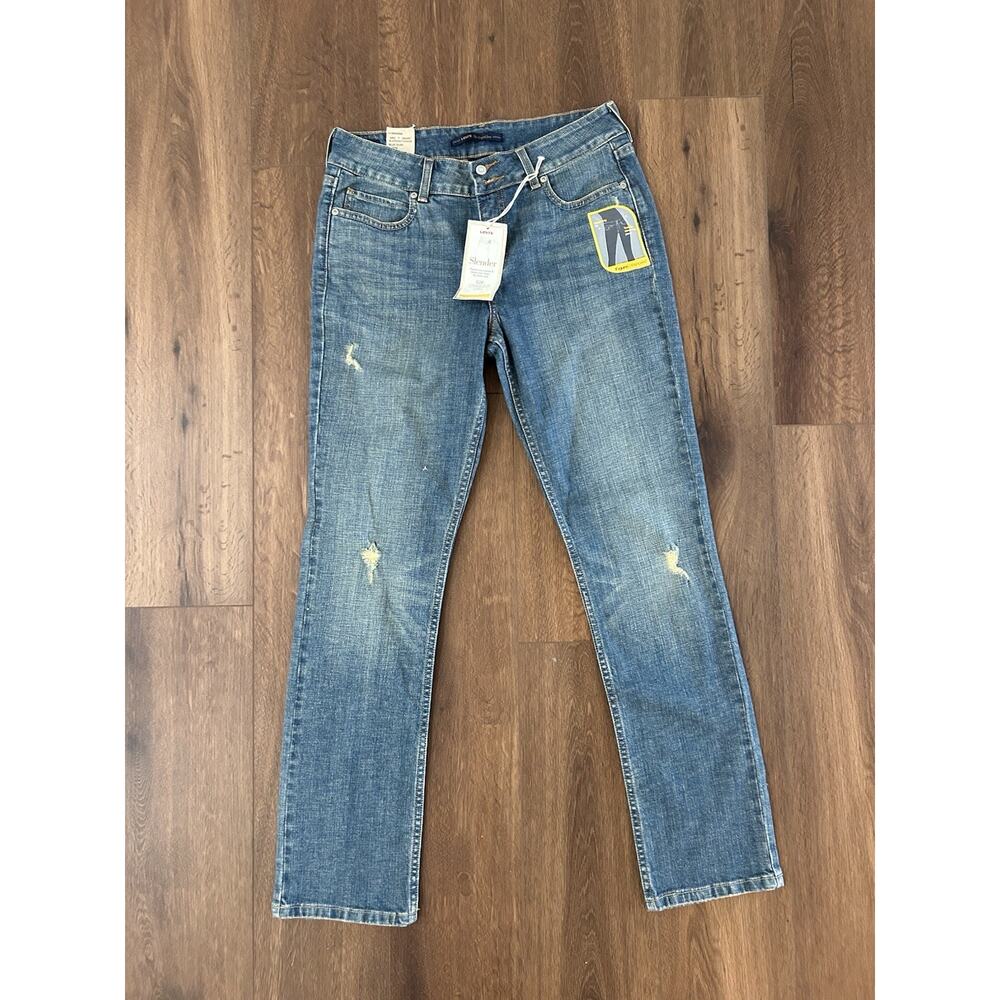 Levis 526 Slender Straight Jeans Womens 8M Blue Dusk Light Wash Stretch Denim